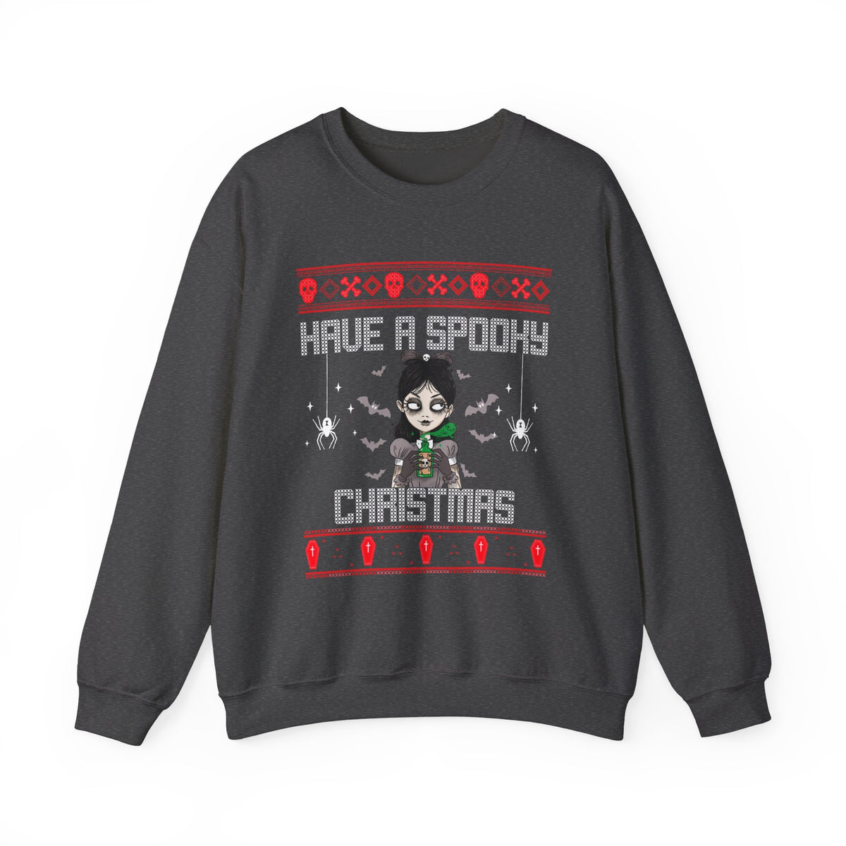 Have a Spooky Christmas Sweatshirt – Gothic Ugly Christmas Sweater Alternative Holiday Crewneck