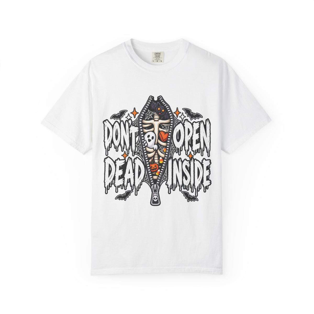 Don't Open Dead Inside Funny Halloween Skeleton T-Shirt