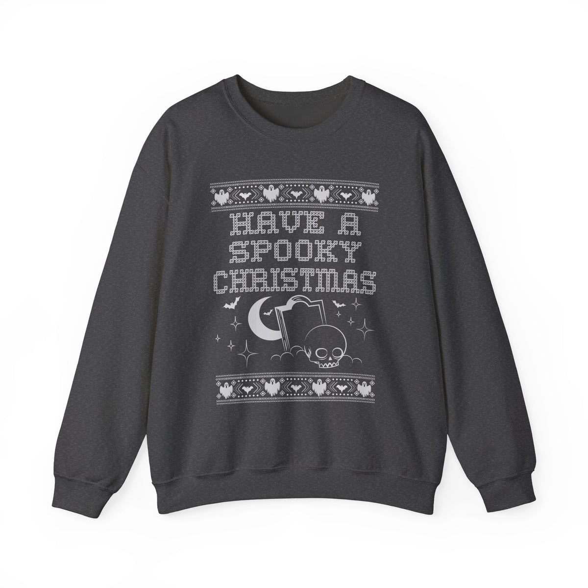 Have a Spooky Christmas Sweatshirt – Gothic Skull Ugly Christmas Sweater Crewneck