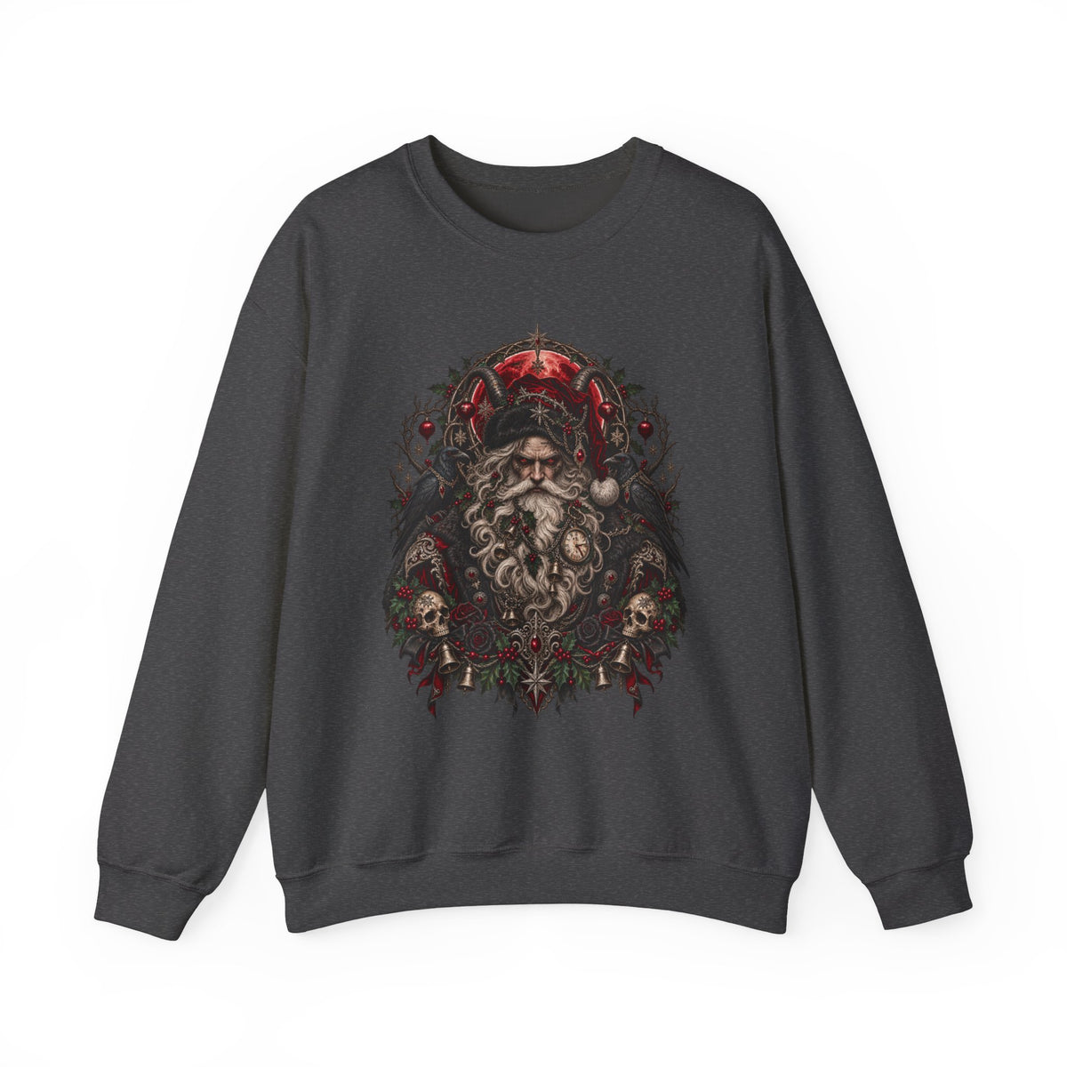 Gothic Christmas Santa After Dark Alternative Holiday Streetwear Sweatshirt