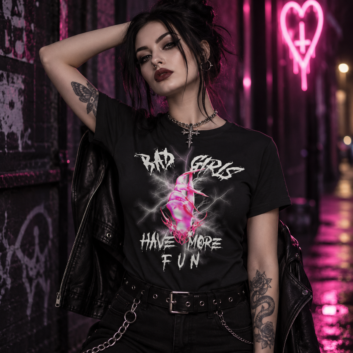Bad Girls Have More Fun – Gothic Alternative Graphic Unisex T-Shirt