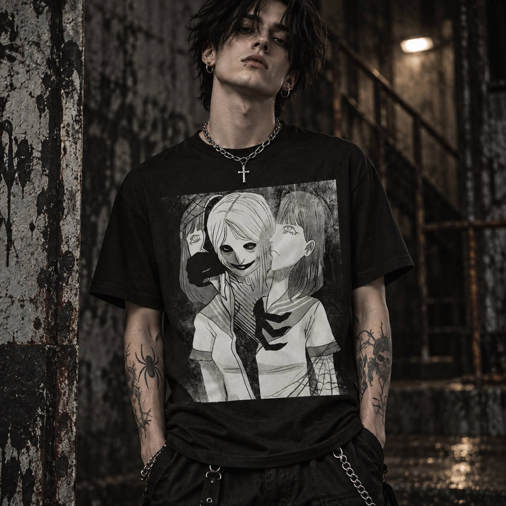 Gothic Manga Horror Demon Anime Girls Graphic Unisex T-Shirt