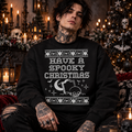 Have a Spooky Christmas Sweatshirt – Gothic Skull Ugly Christmas Sweater Crewneck