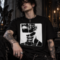 Pain Anime Gothic T-Shirt – Dark Manga Graphic Tee, Black Alternative Streetwear Shirt
