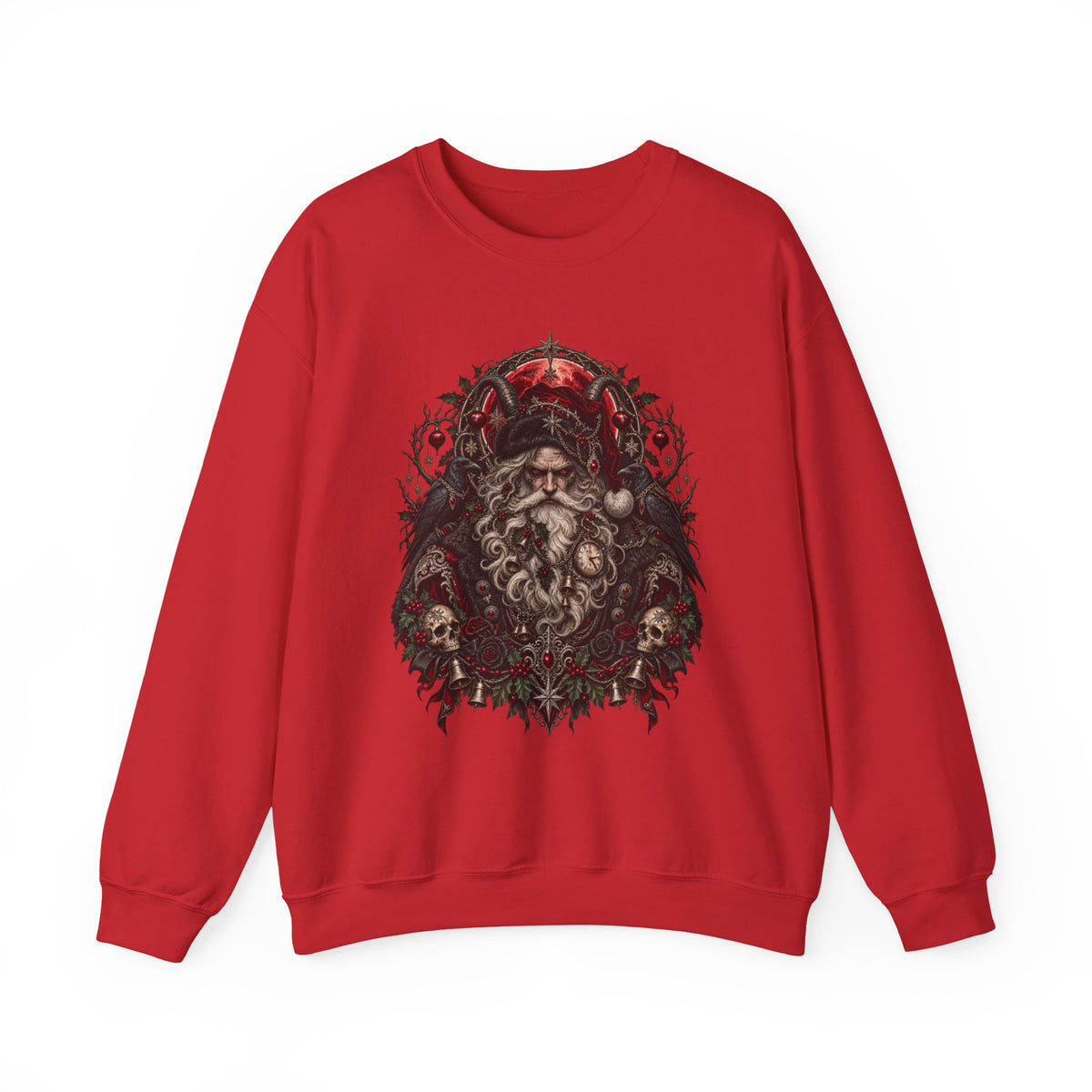 Gothic Christmas Santa After Dark Alternative Holiday Streetwear Sweatshirt